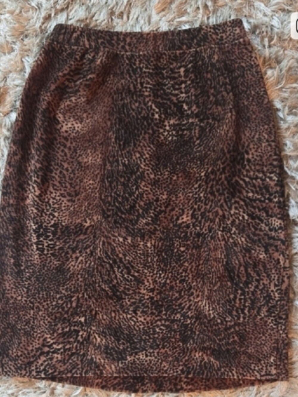 Vintage Leopard Animal Print Pencil Skirt